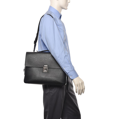 Louis Vuitton Epi Vassili PM Messenger Bag Black 2 of 13