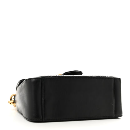 Gucci Calfskin Matelasse Mini GG Marmont Top Handle Shoulder Bag Black 4 of 10
