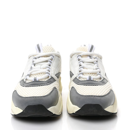 Christian Dior Technical Mesh Calfskin Womens B22 Sneakers 37 White Silver 2 of 7