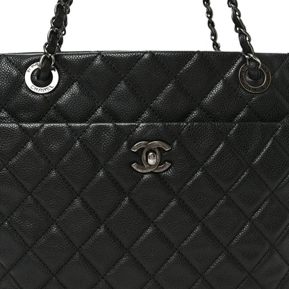 Chanel Caviar Quilted Small Shopping Tote Black 8 of 11