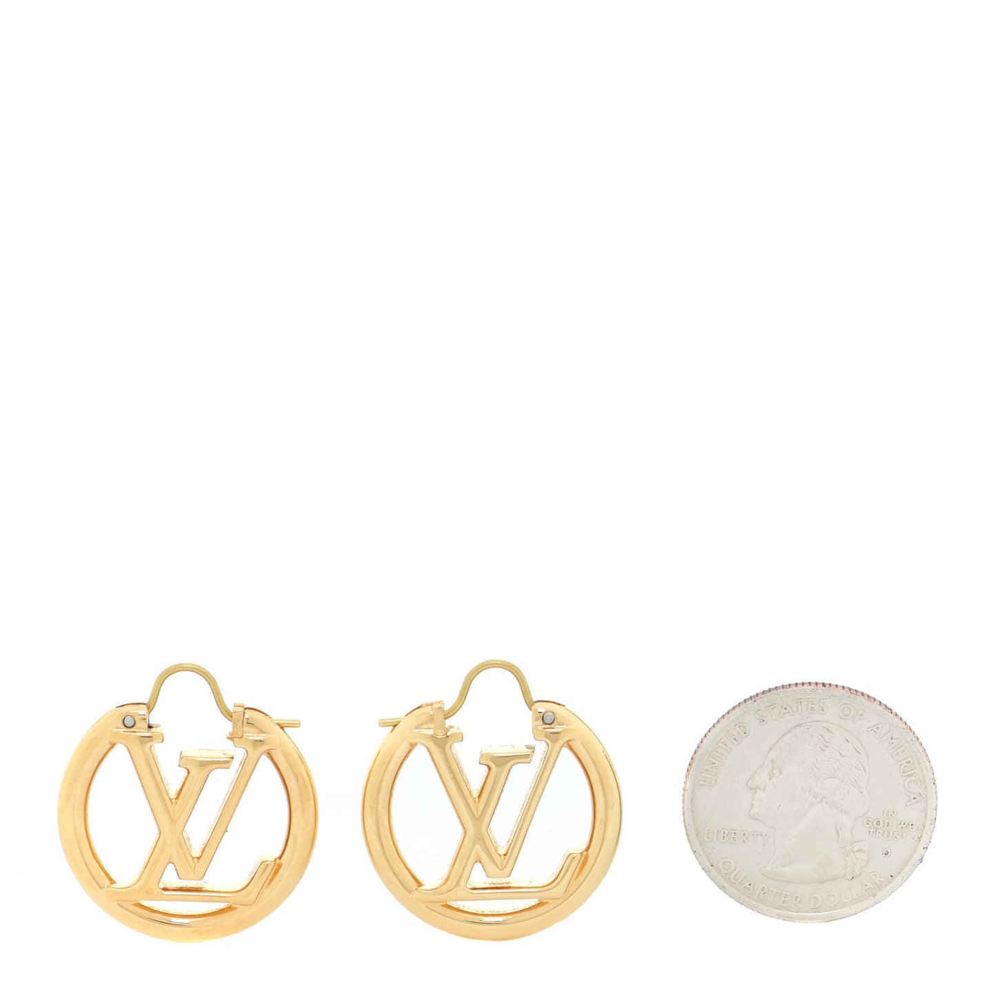 Metal Small Louise Hoop Earrings Gold