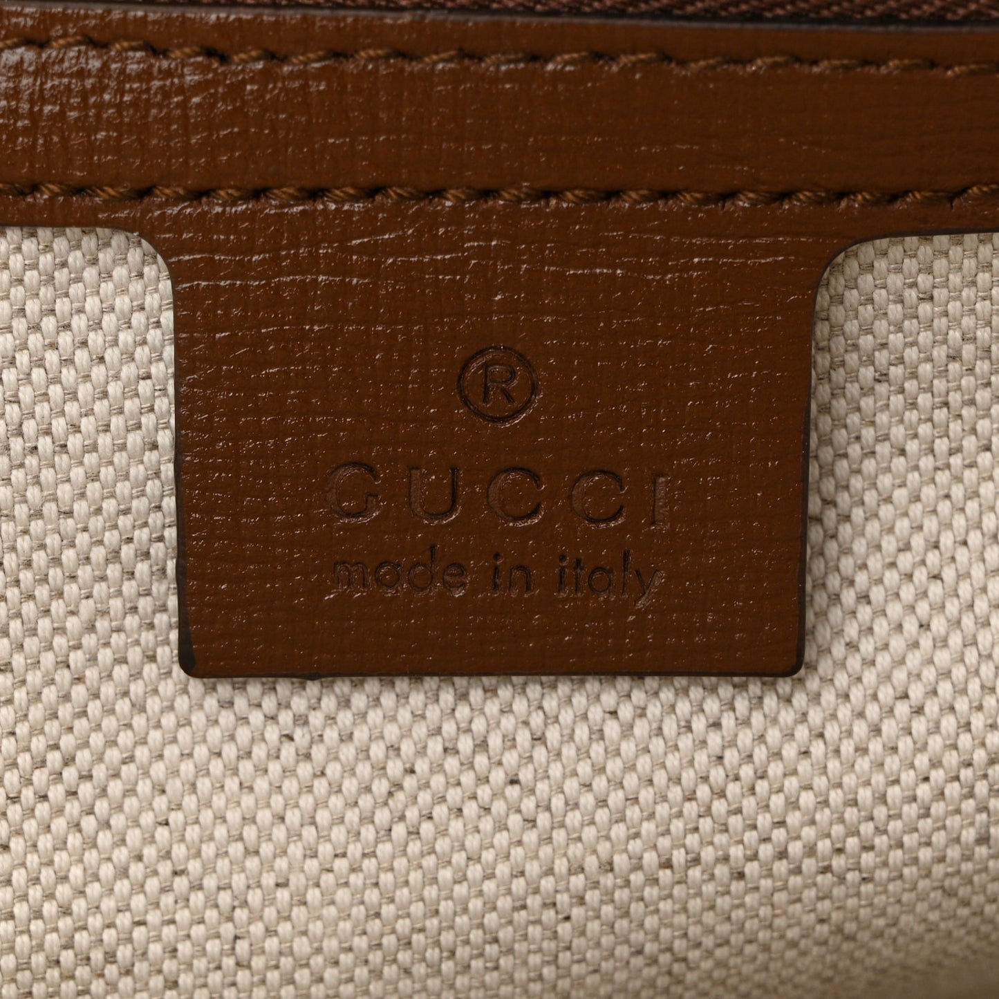 GG Supreme Monogram Azalea Calfskin Small Horsebit 1955 Top Handle Bag Beige Ebony Brown Sugar