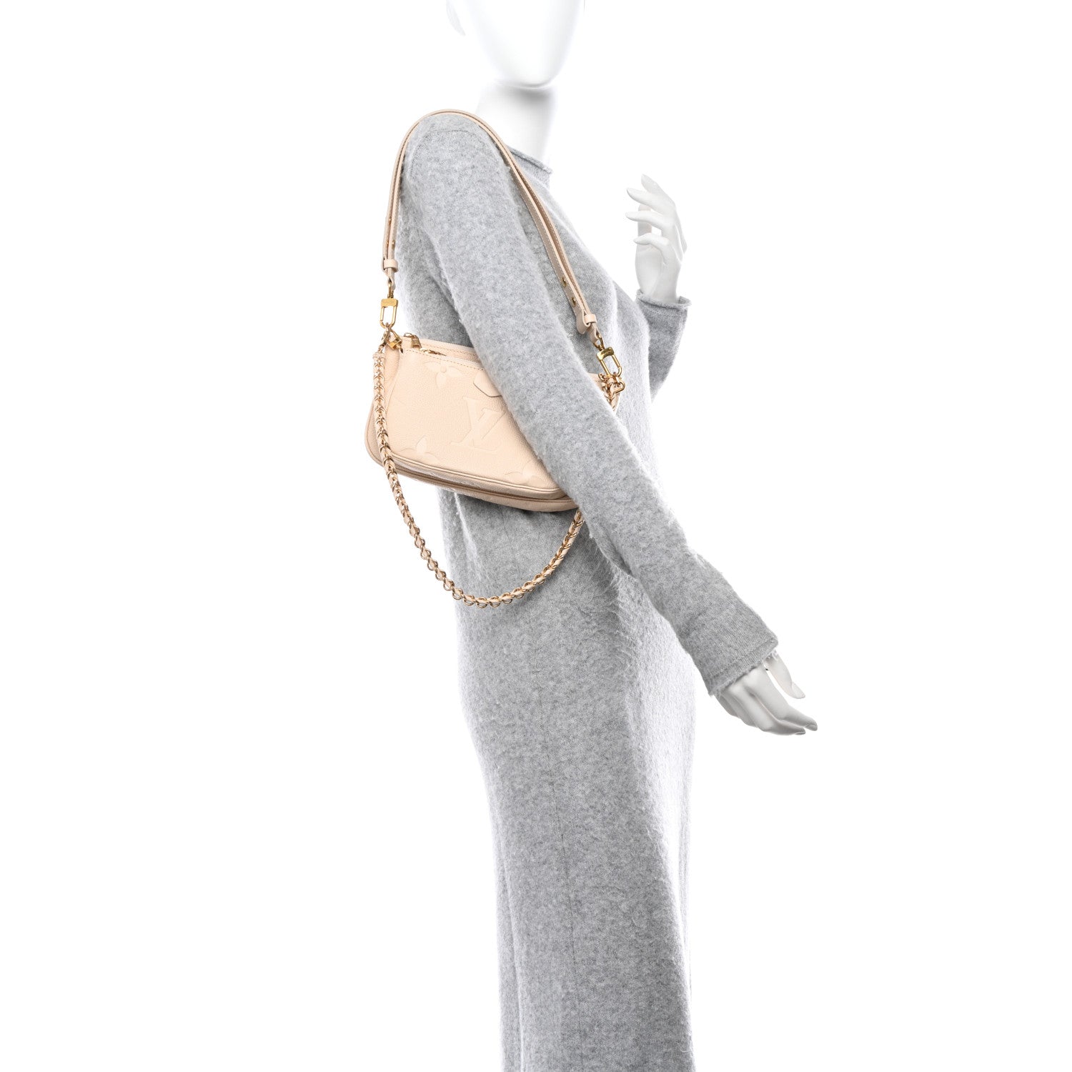 Louis Vuitton LOUIS VUITTON Empreinte Monogram Giant Multi Pochette Accessories Cream 2 of 11