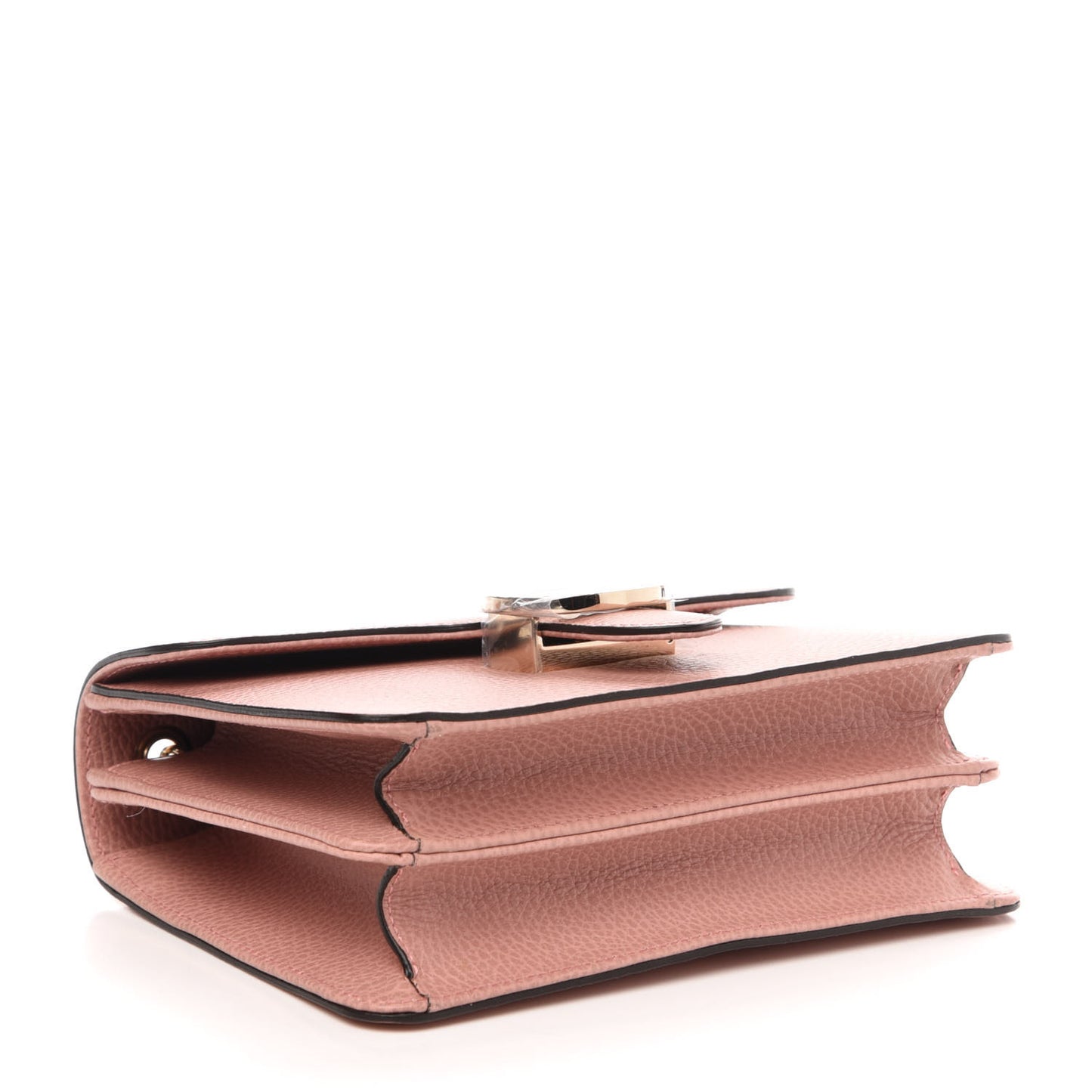 Dollar Calfskin Small Interlocking G Shoulder Bag Soft Pink