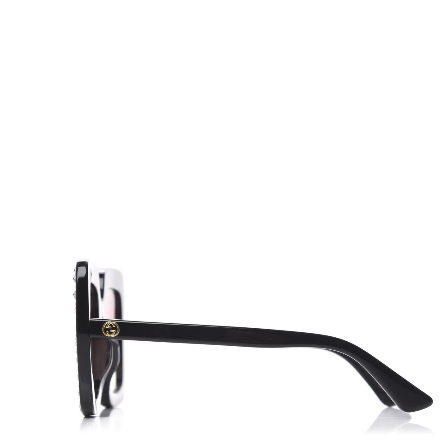Acetate Crystal Oversize Sunglasses GG0148S Black