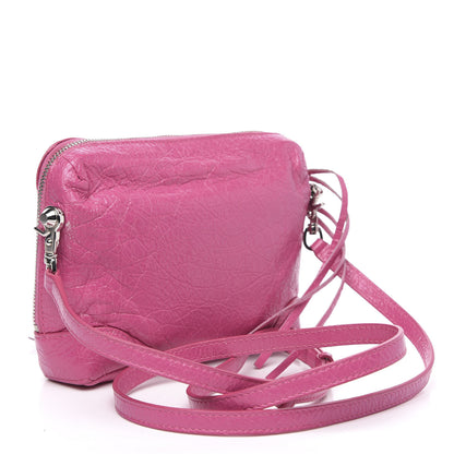 Balenciaga Agneau Arena Classic Silver Hardware XS Reporter Crossbody Rose Flamingo 3 of 9