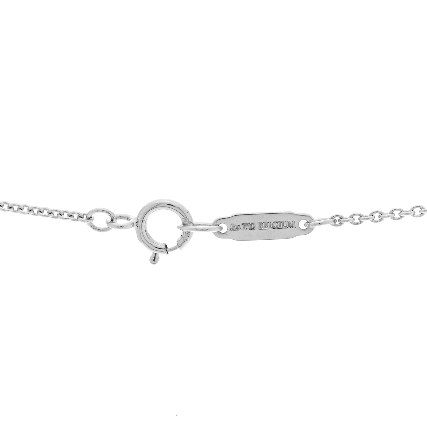 18K White Rose Gold Diamond 1837 Triple Interlocking Circles Pendant Necklace