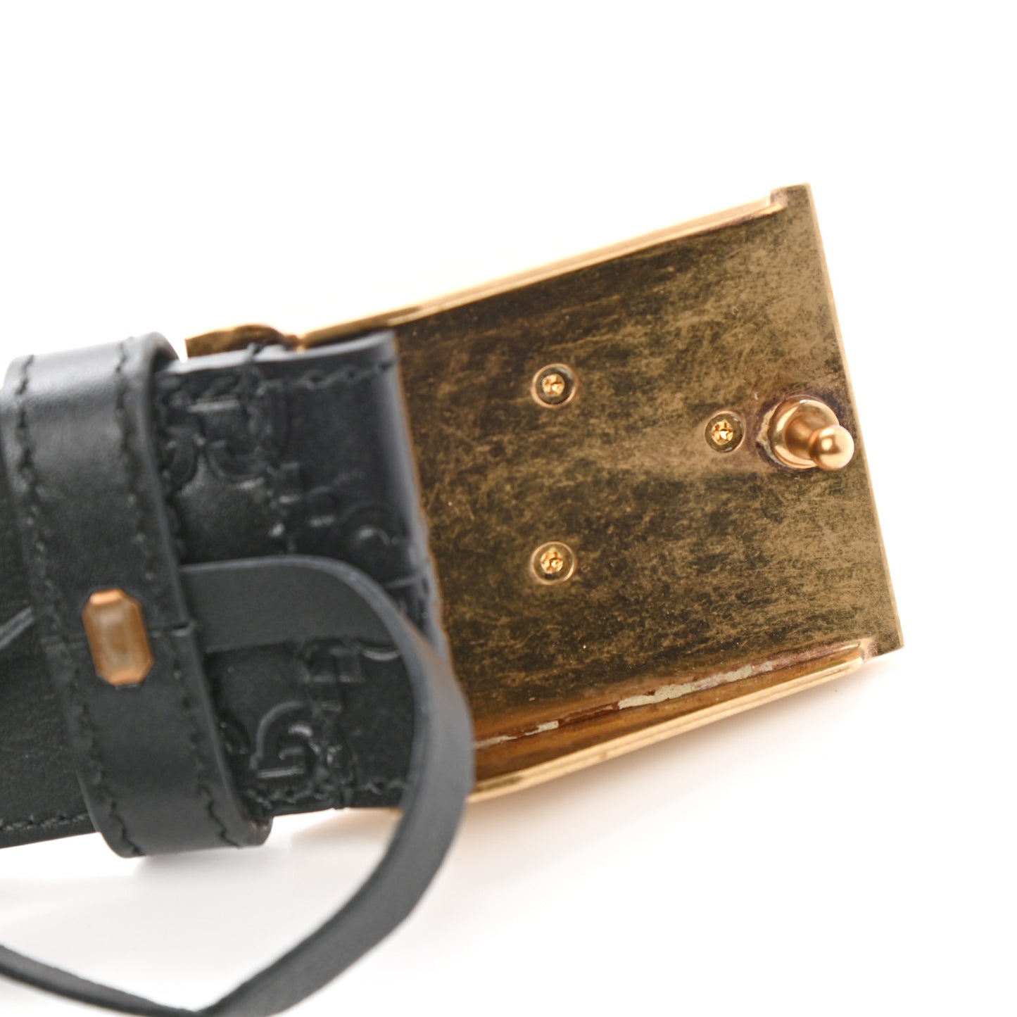 Guccissima Snake Plaque Belt 85 34 Black