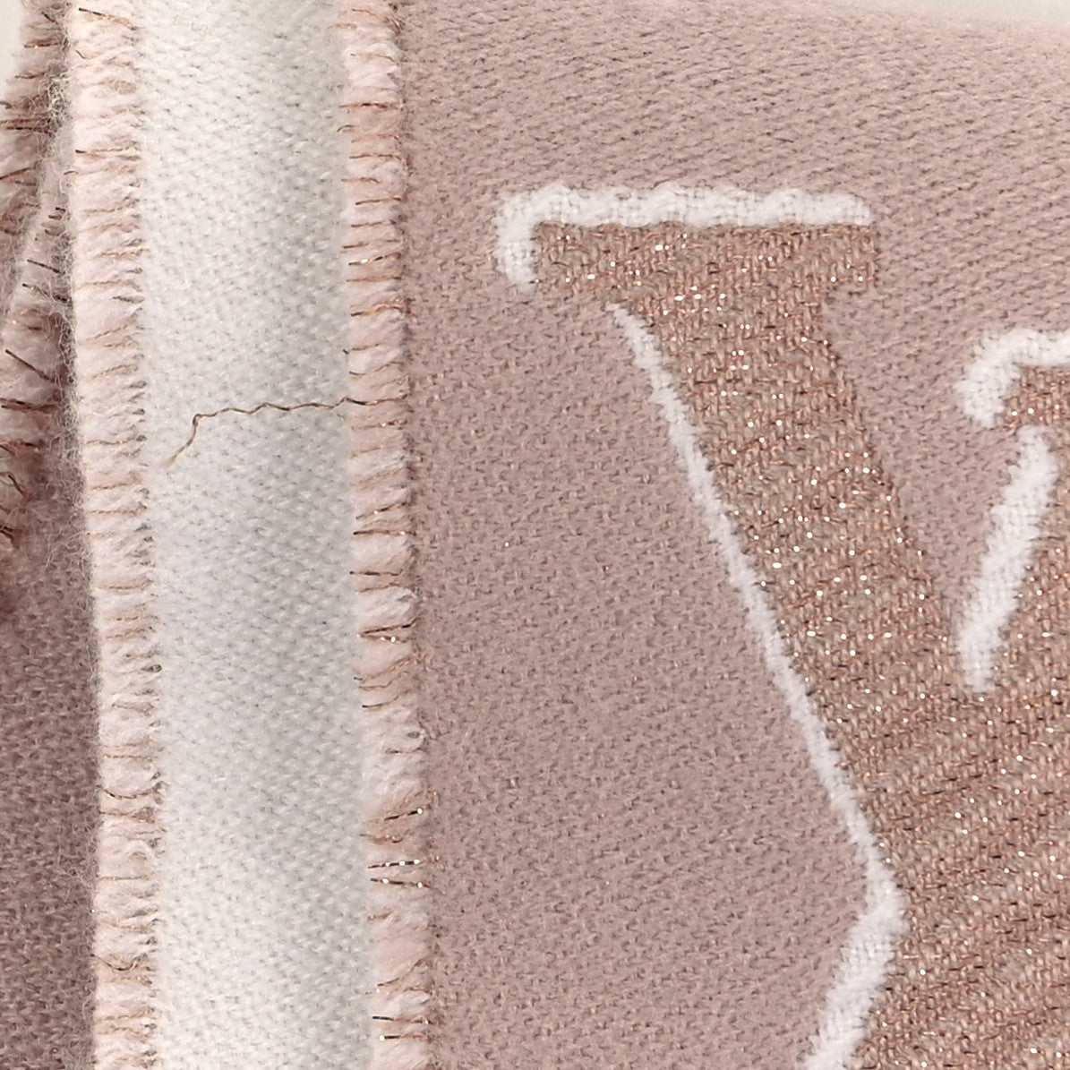 Wool Silk Logomania Essential Shine Scarf Pink
