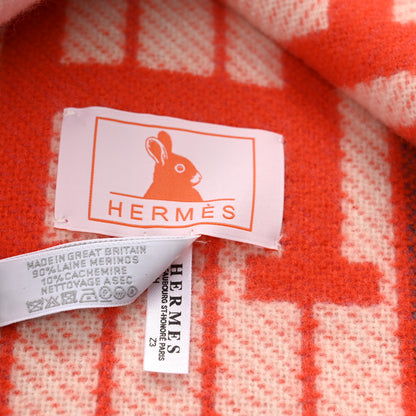 Hermes Wool Cashmere Avalon Passe-Passe Blanket Figue 3 of 3