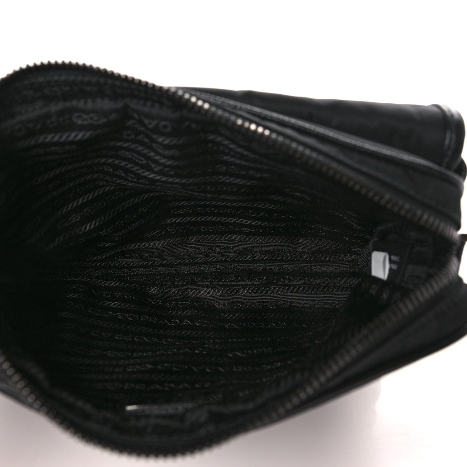 Prada Re-Nylon Saffiano Pocket Single Snap Buckle Shoulder Bag Black 5 of 9