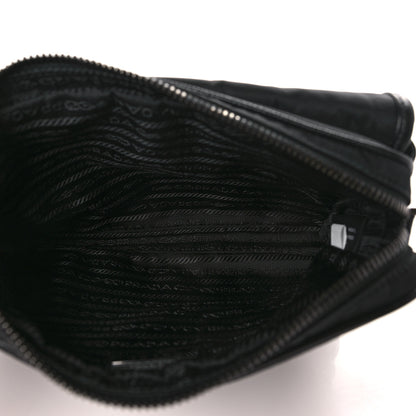 Prada Re-Nylon Saffiano Pocket Single Snap Buckle Shoulder Bag Black 5 of 9