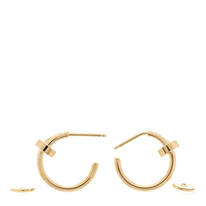 Cartier 18K Yellow Gold Juste Un Clou Hoop Earrings 3 of 7