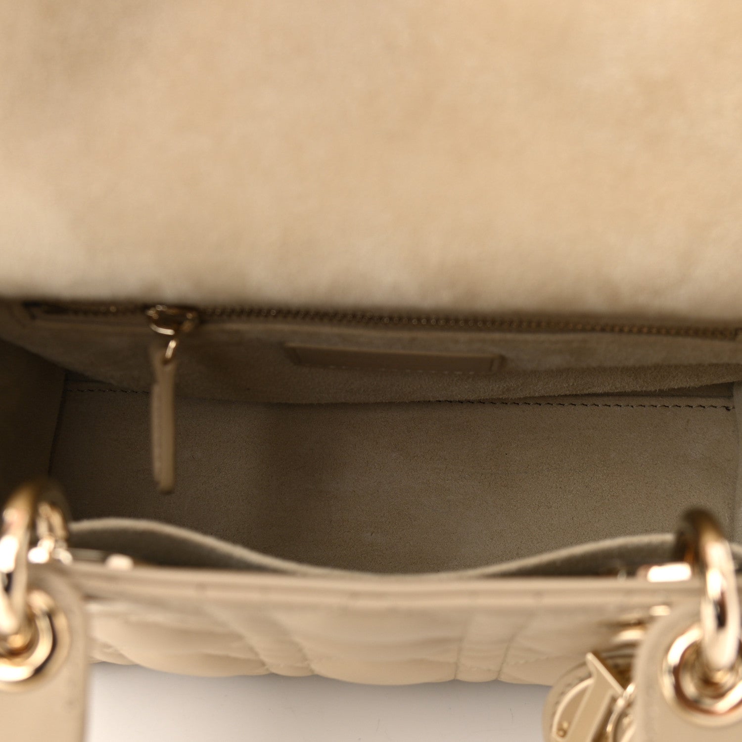 Christian Dior Calfskin Cannage Small My ABCDior Lady Dior Beige 4 of 10