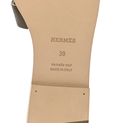 Hermes Epsom Oran Sandals 39 Etoupe 6 of 8