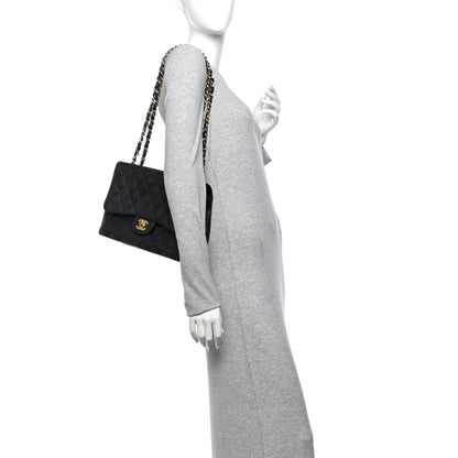 Chanel Caviar Quilted Jumbo Single Flap Black 2 of 14