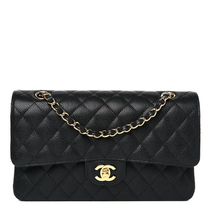 Chanel Caviar Quilted Medium Double Flap Black 1 of 12