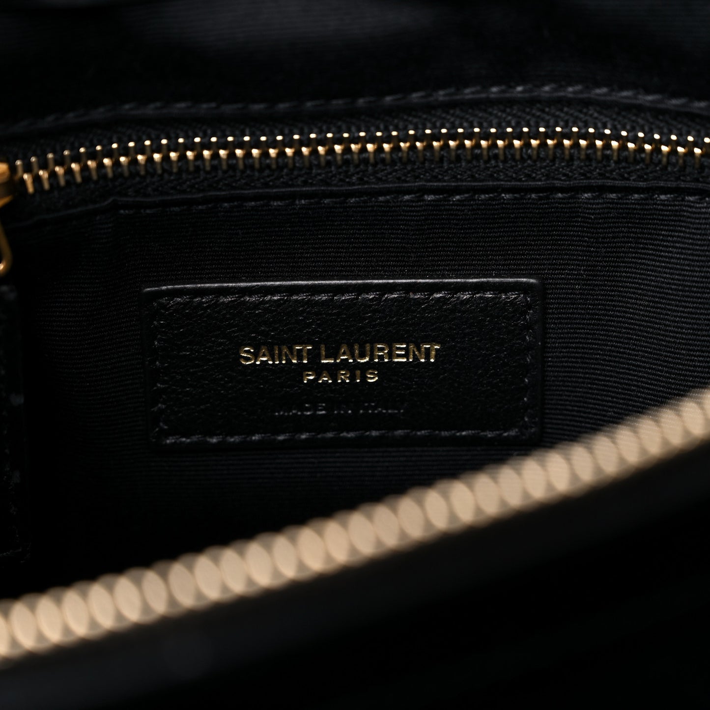 Calfskin Y Quilted Monogram Large Loulou Chain Satchel Black