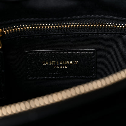 Saint Laurent Calfskin Y Quilted Monogram Large Loulou Chain Satchel Black 7 of 17