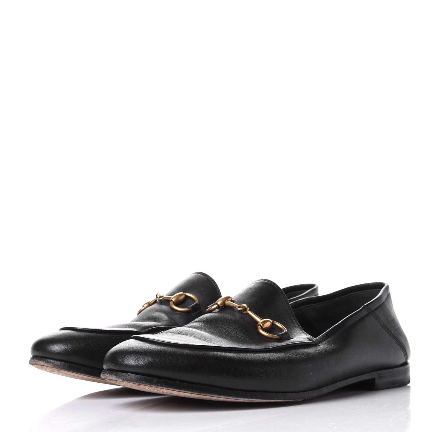 Lambskin Womens Brixton Horsebit Loafers 36 Black