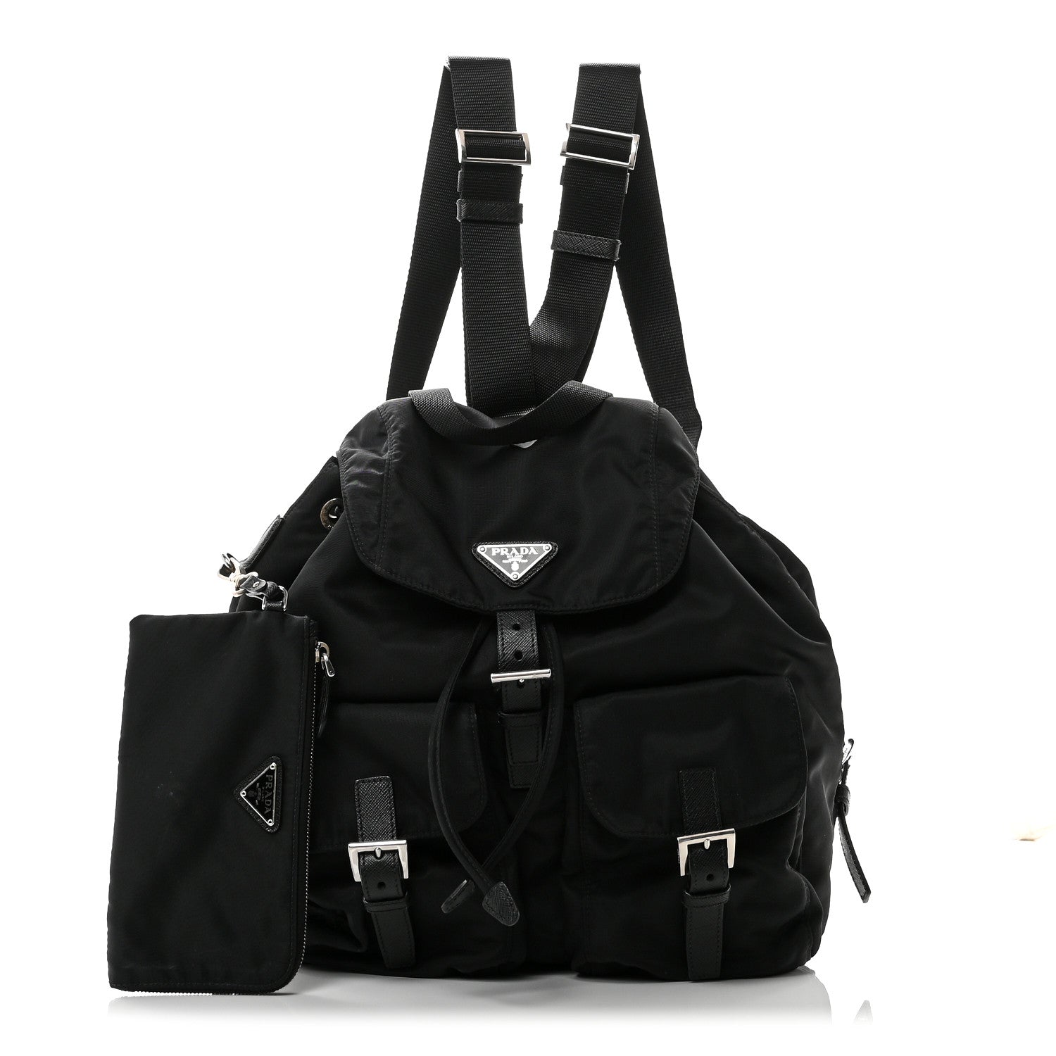 Prada Nylon Vela Medium Backpack Black 1 of 9