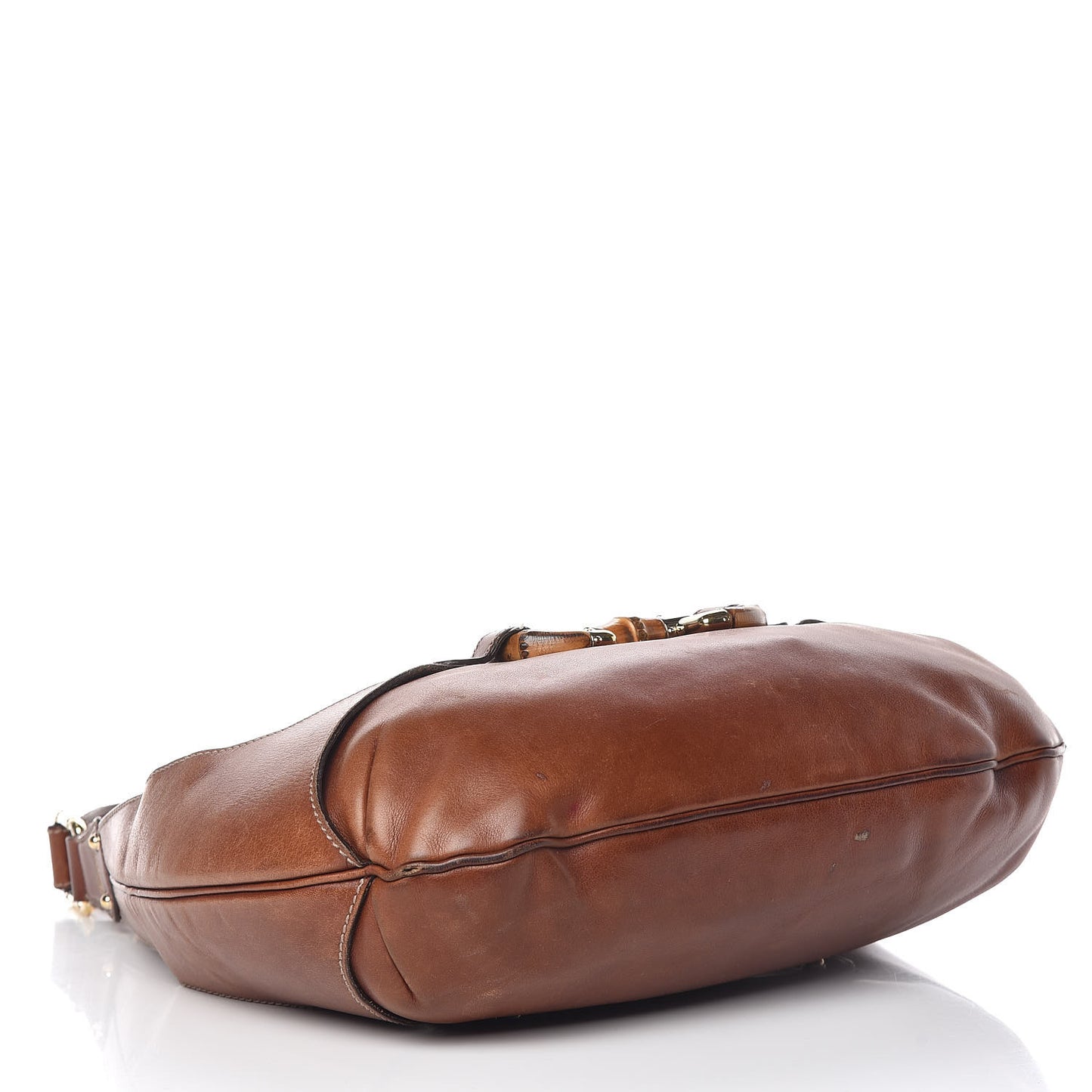 Calfskin Bamboo Horsebit Hobo Brown