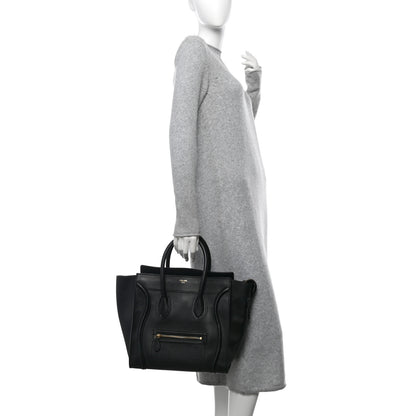 Celine Smooth Calfskin Mini Luggage Black 2 of 14