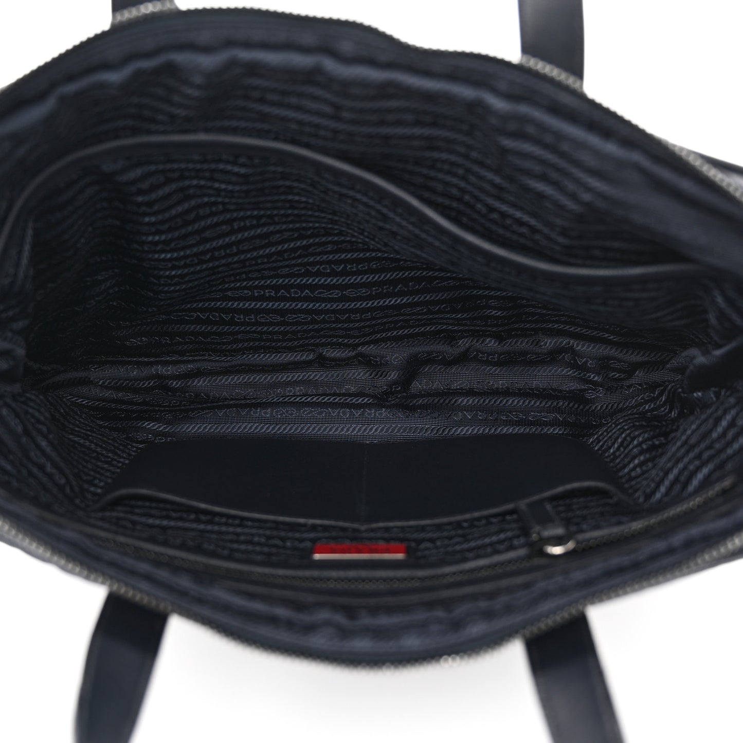 Tessuto Nylon Saffiano Briefcase Black