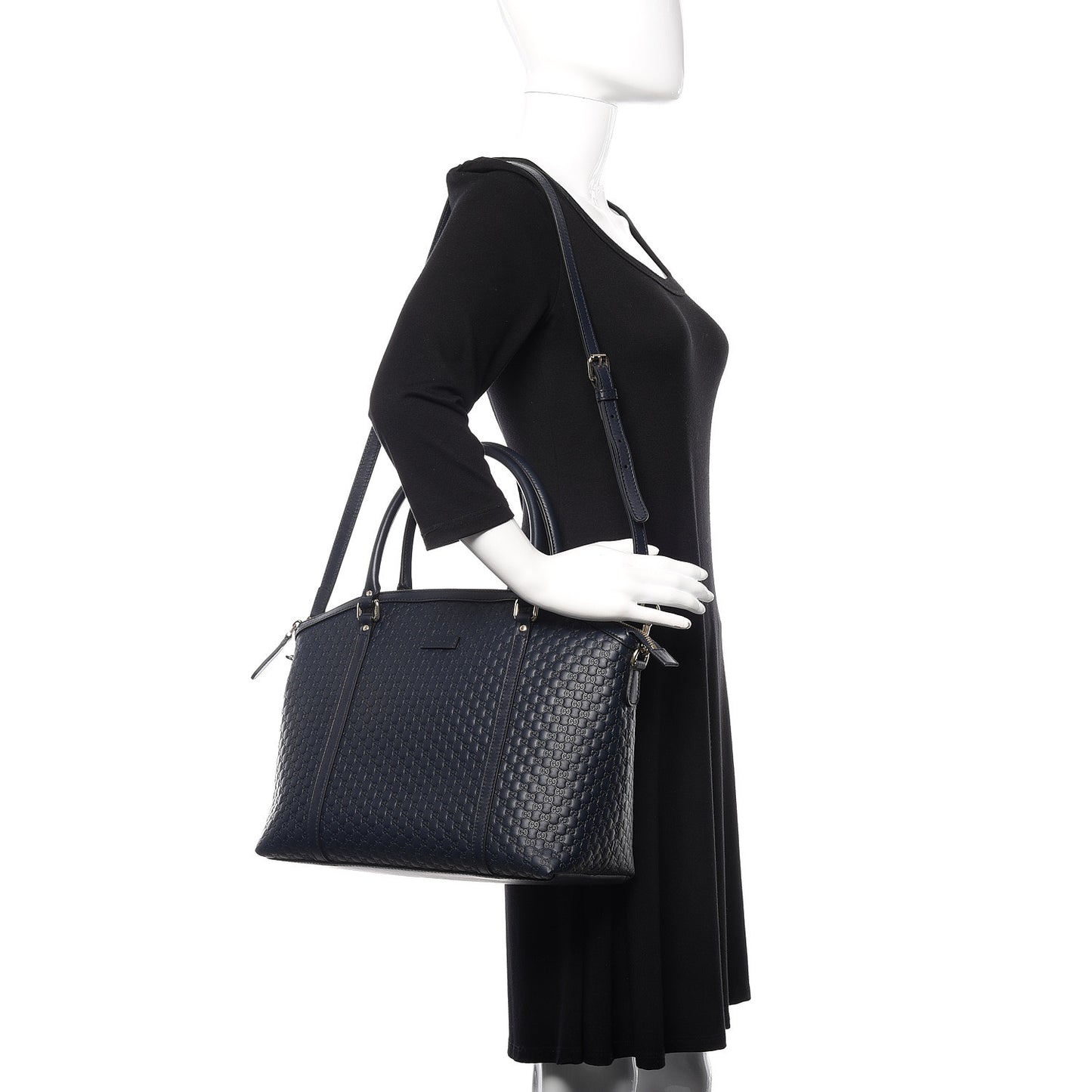 Soft Microguccissima Dome Satchel Navy
