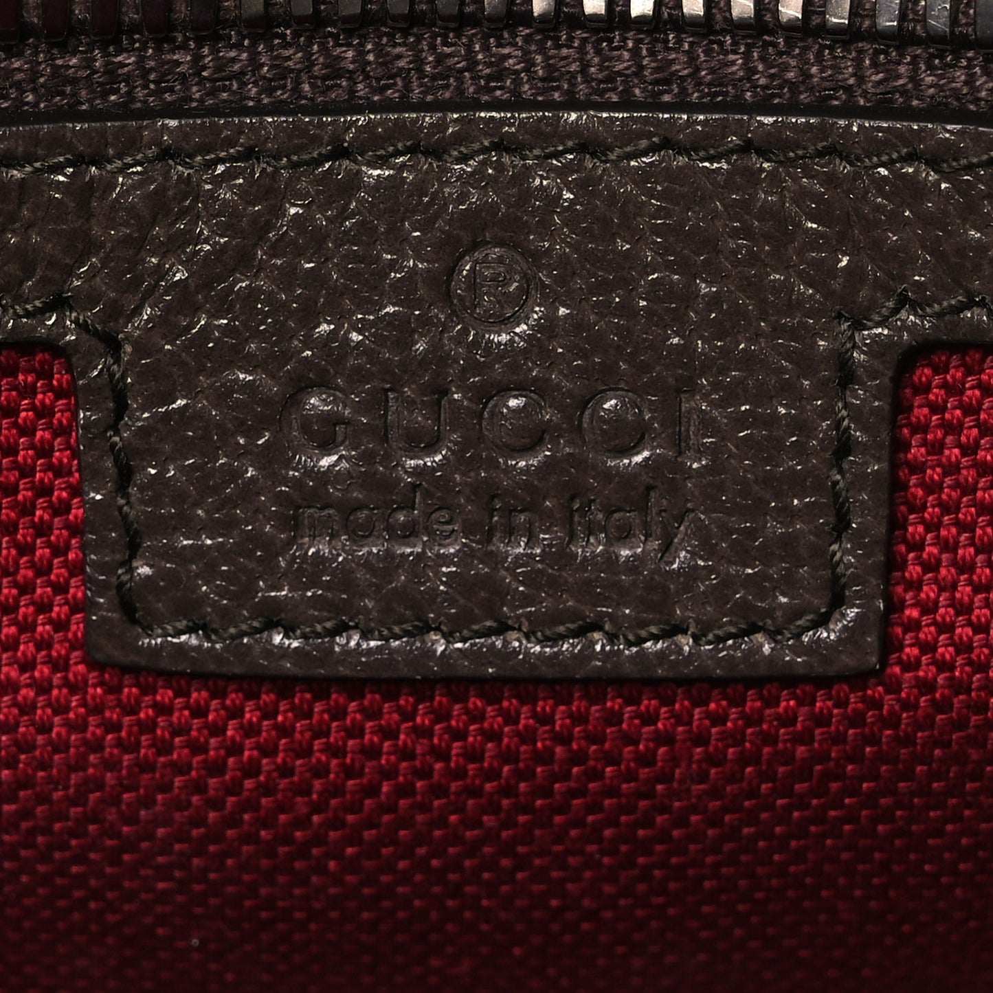 GG Supreme Monogram Textured Dollar Calfskin Small Detail Tote Beige Ebony New Acero