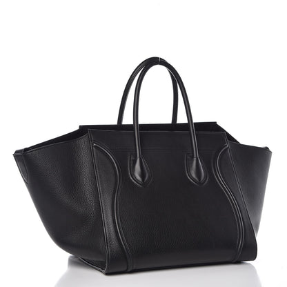 Celine Supple Calfskin Medium Phantom Luggage Black 3 of 10