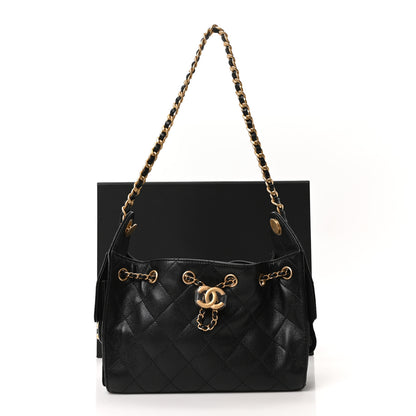 Chanel Caviar Quilted Mini Chanel 25 Handbag Black 11 of 11