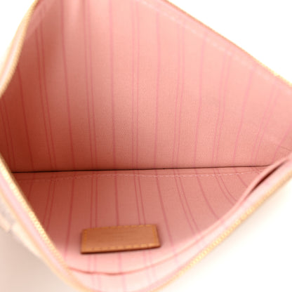 Louis Vuitton Damier Azur Neverfull MM GM Pochette  Rose Ballerine 5 of 9
