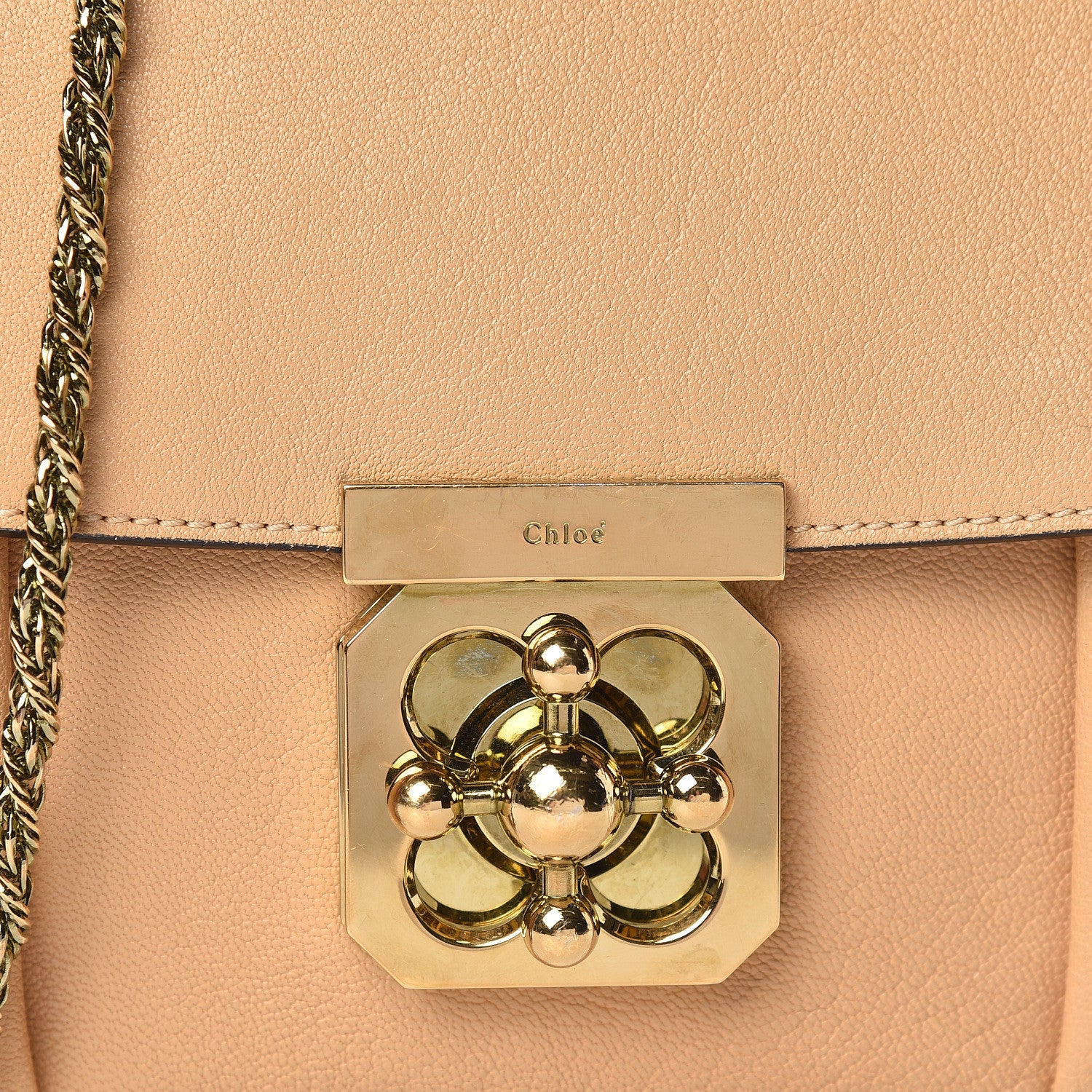 Chloe Goatskin Small Elsie Shoulder Bag Gingerbread 12 of 12