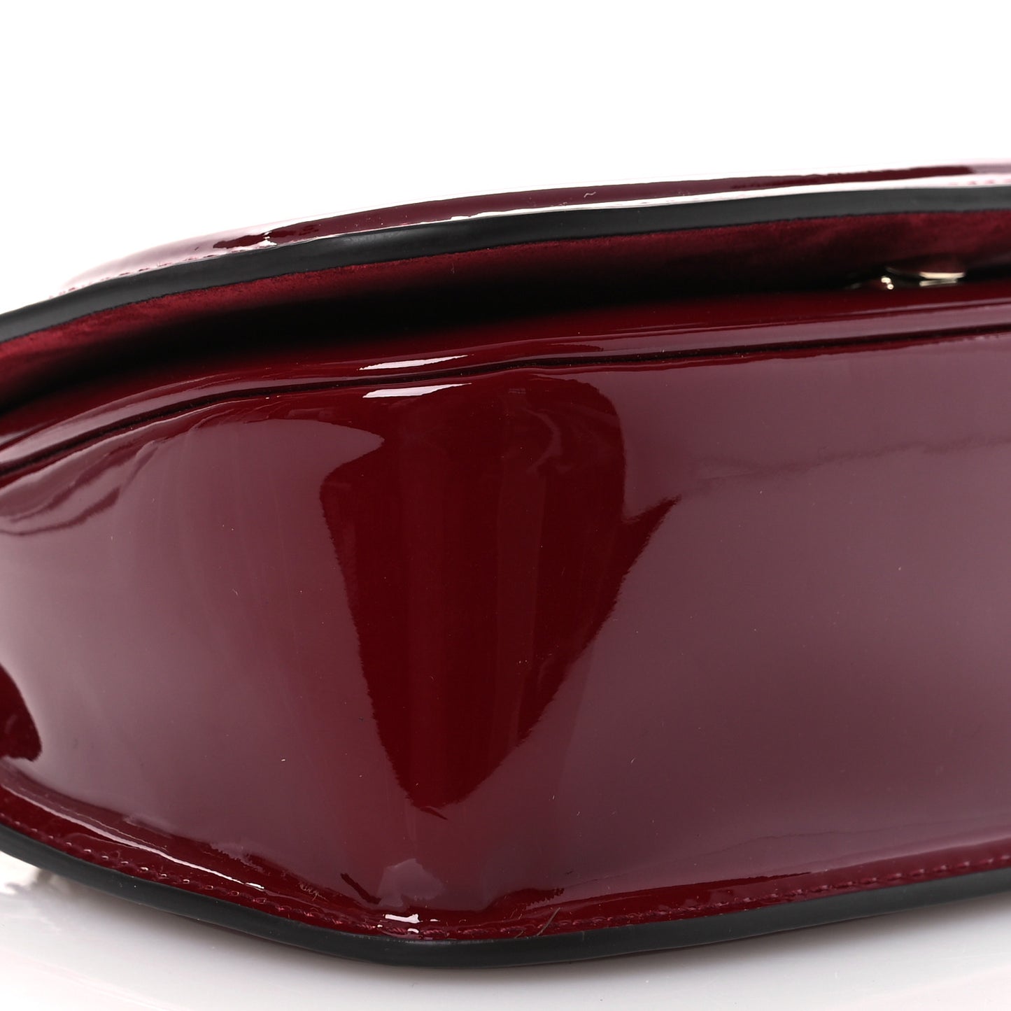 Patent Blondie Small Shoulder Bag Rosso Ancora