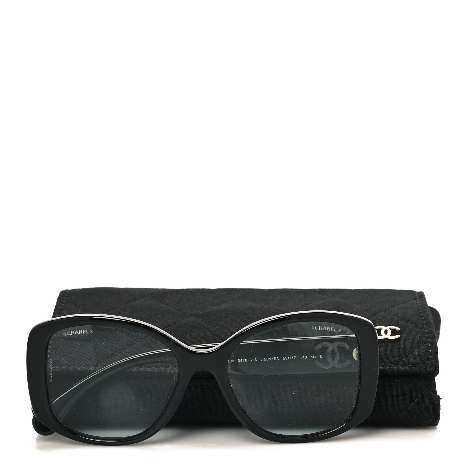 Chanel Acetate Eyeglasses 3476-S-A Black 7 of 7