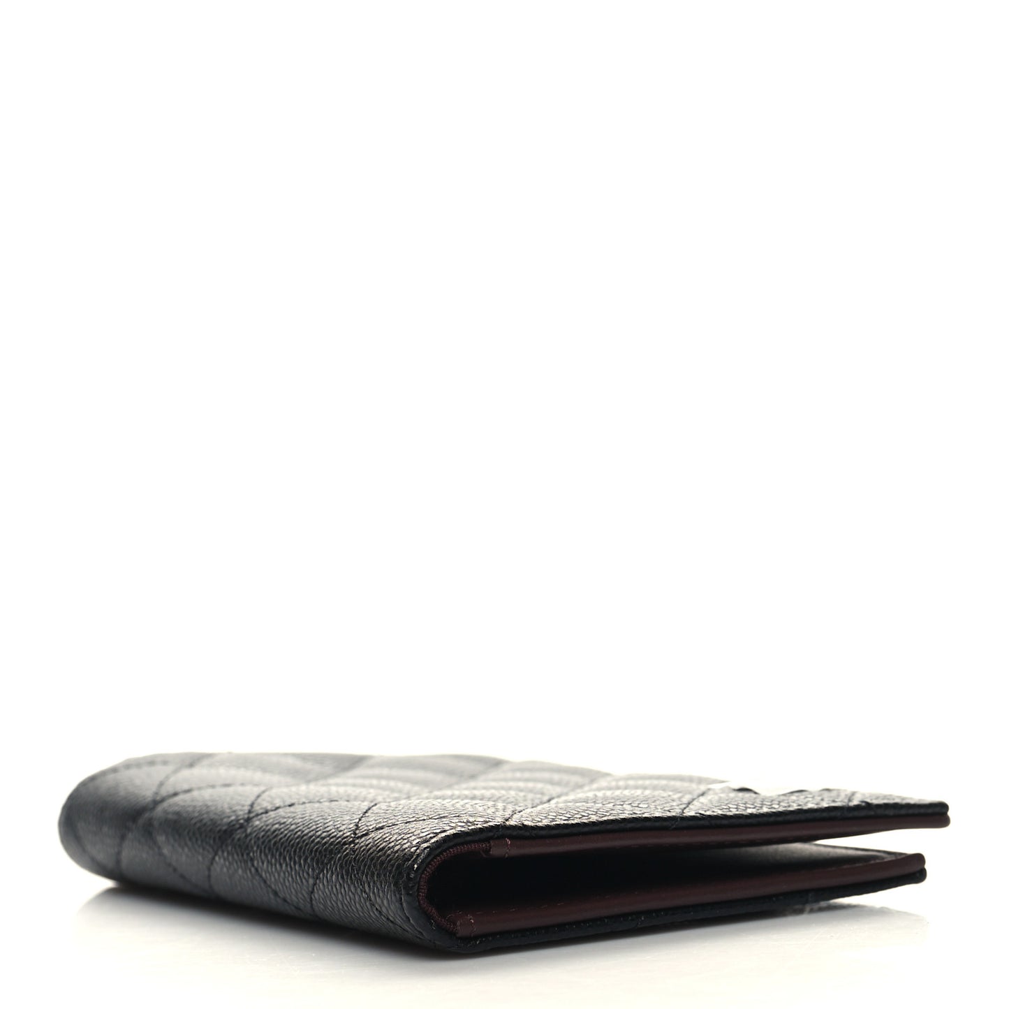 Caviar Quilted Passport Holder Black