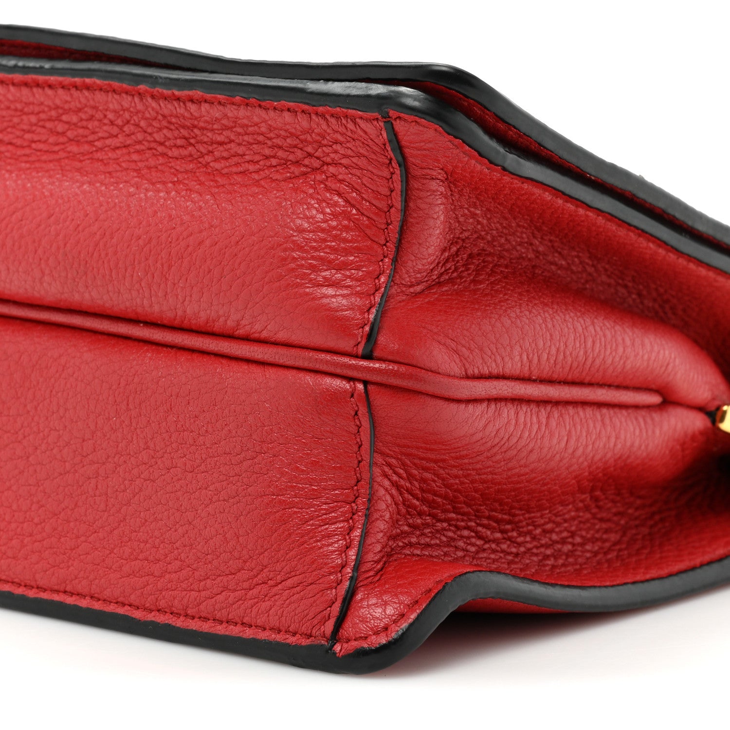 Prada Vitello Daino Flap Crossbody Red 8 of 15