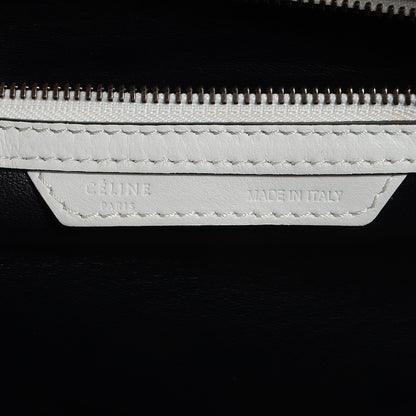 Celine Smooth Calfskin Mini Luggage White Black 6 of 8