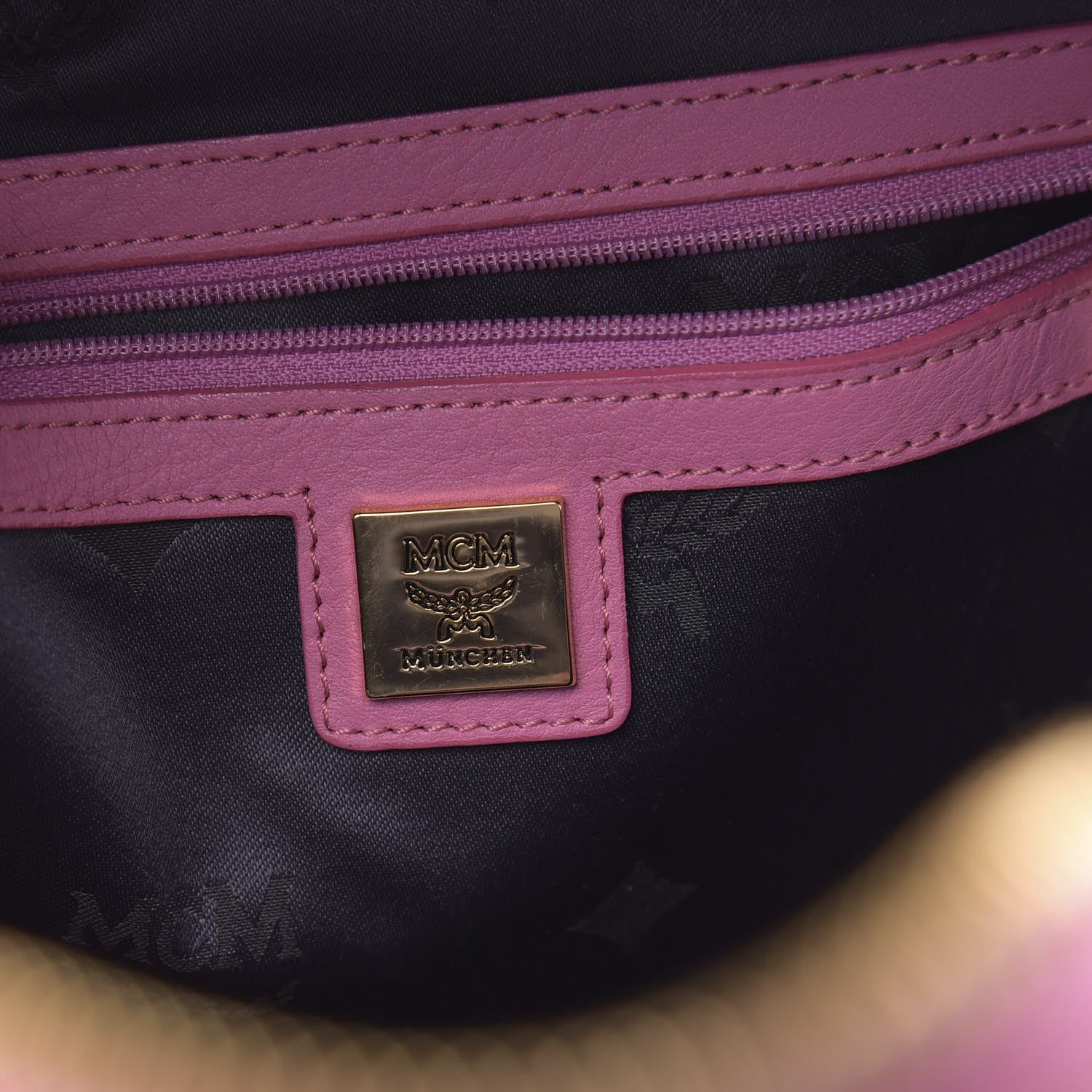MCM Visetos Studded Medium Stark M Backpack Pink 5 of 11