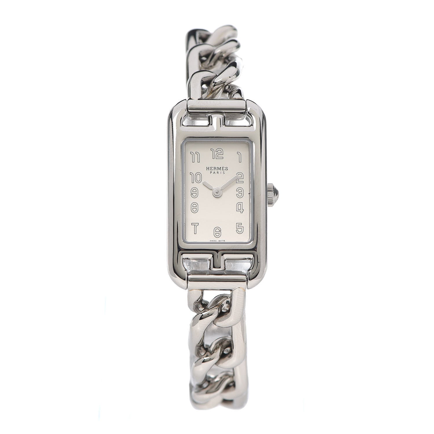 Hermes Stainless Steel 17mm Nantucket Quartz Watch 1 of 7