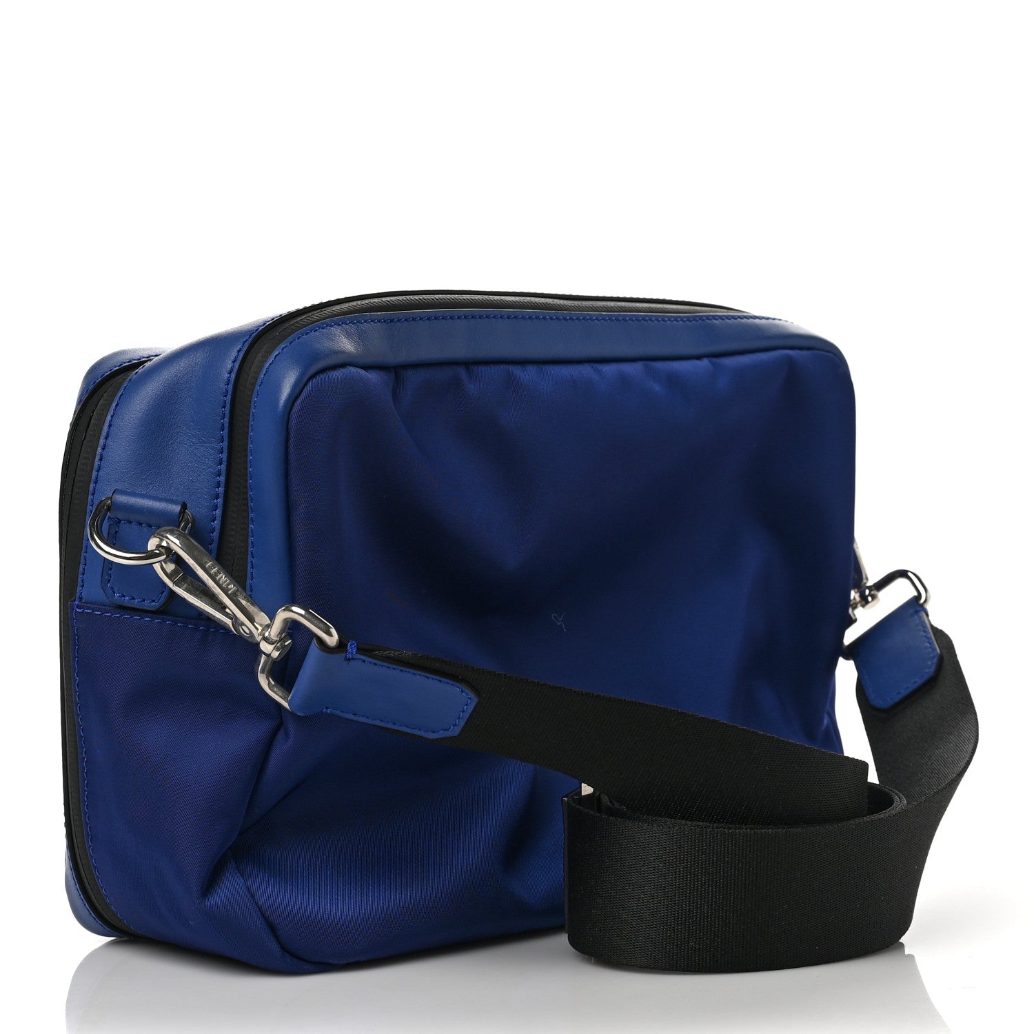 Fendi Nylon Vitello Century Vocabulary Camera Bag Blue Cobalto Blue Neon Sunflower 2 of 6
