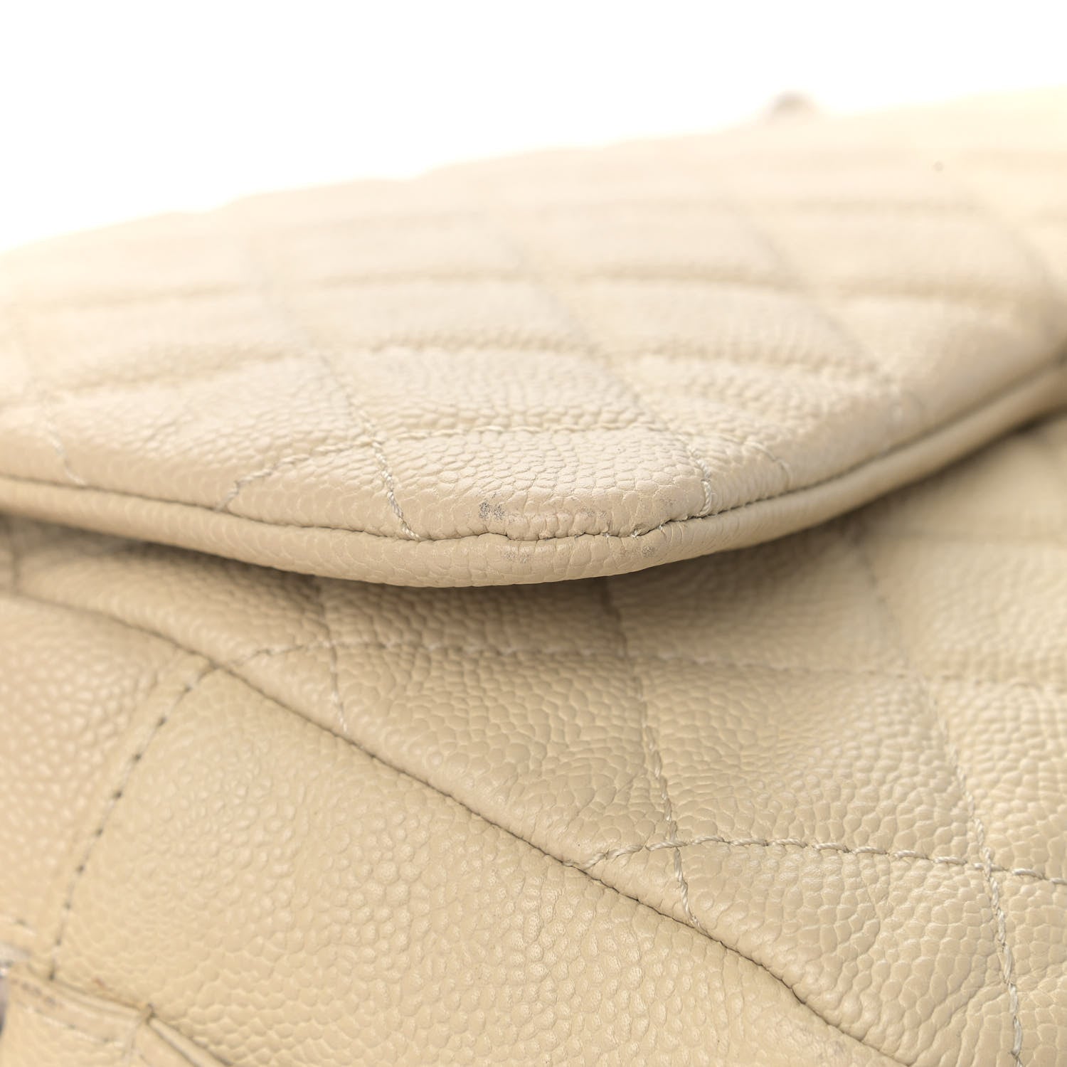 Chanel Caviar Quilted Jumbo Easy Flap Beige 12 of 13