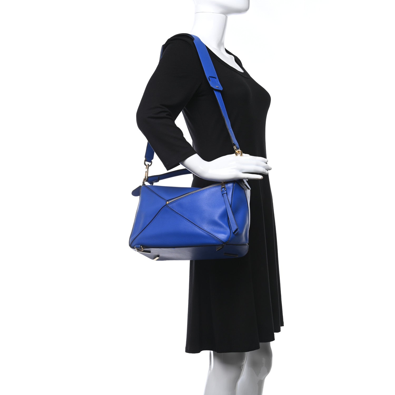 Loewe Calfskin Medium Puzzle Bag Electric Blue 2 of 12