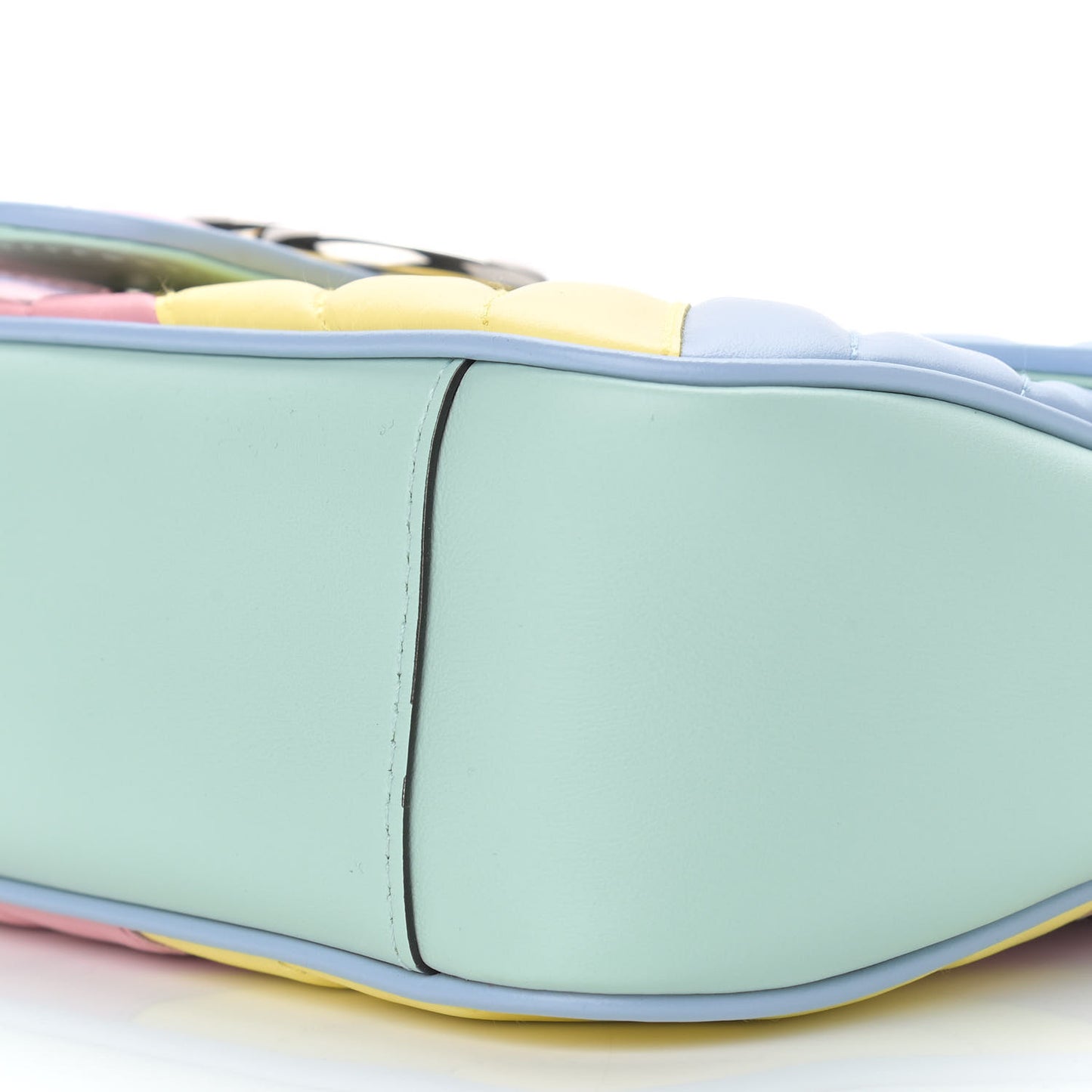 Calfskin Matelasse Diagonal Small GG Marmont Shoulder Bag Multicolor Pastel