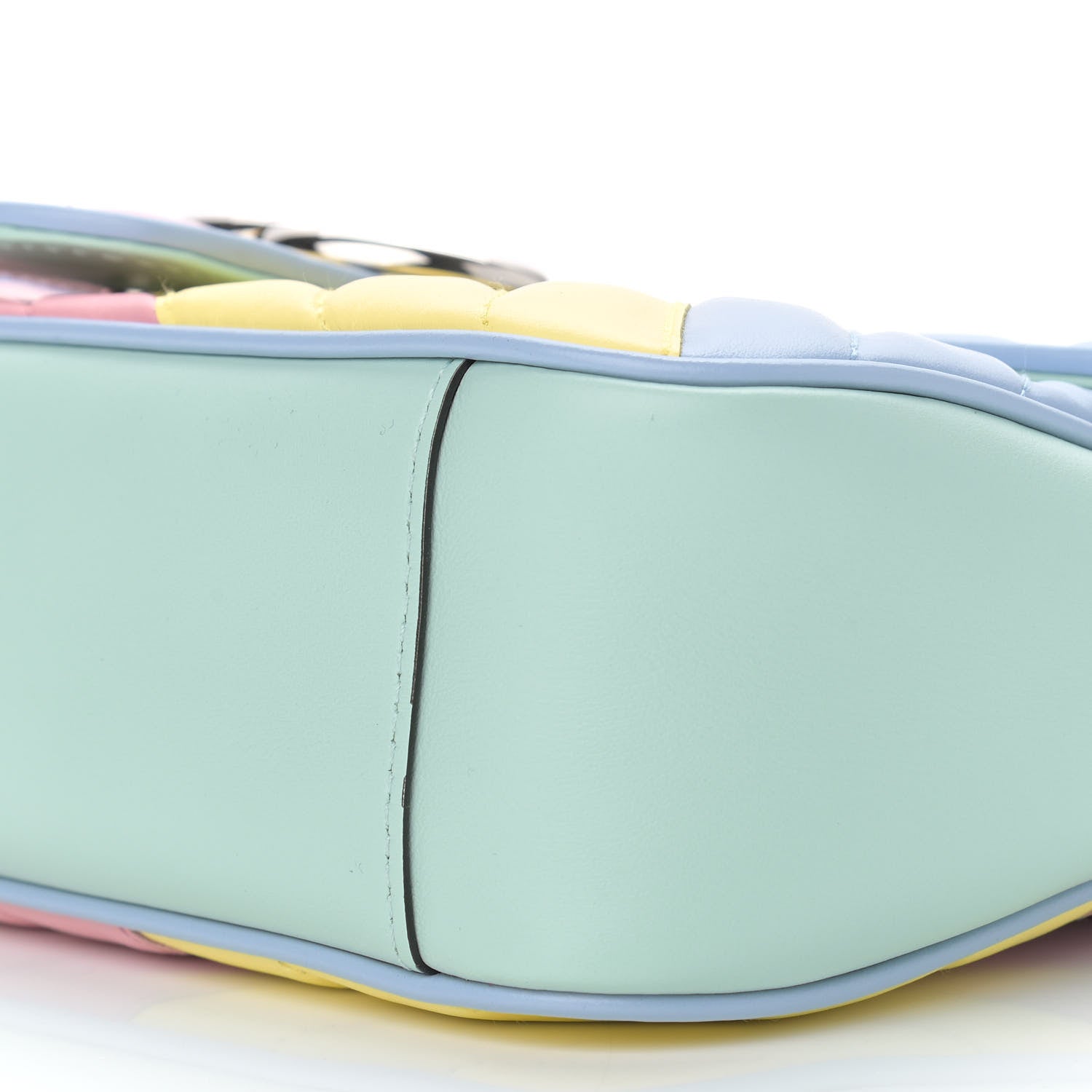 Gucci Calfskin Matelasse Diagonal Small GG Marmont Shoulder Bag Multicolor Pastel 10 of 11