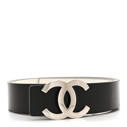 Chanel Calfskin CC Reversible Belt 100 40 White Black 2 of 7