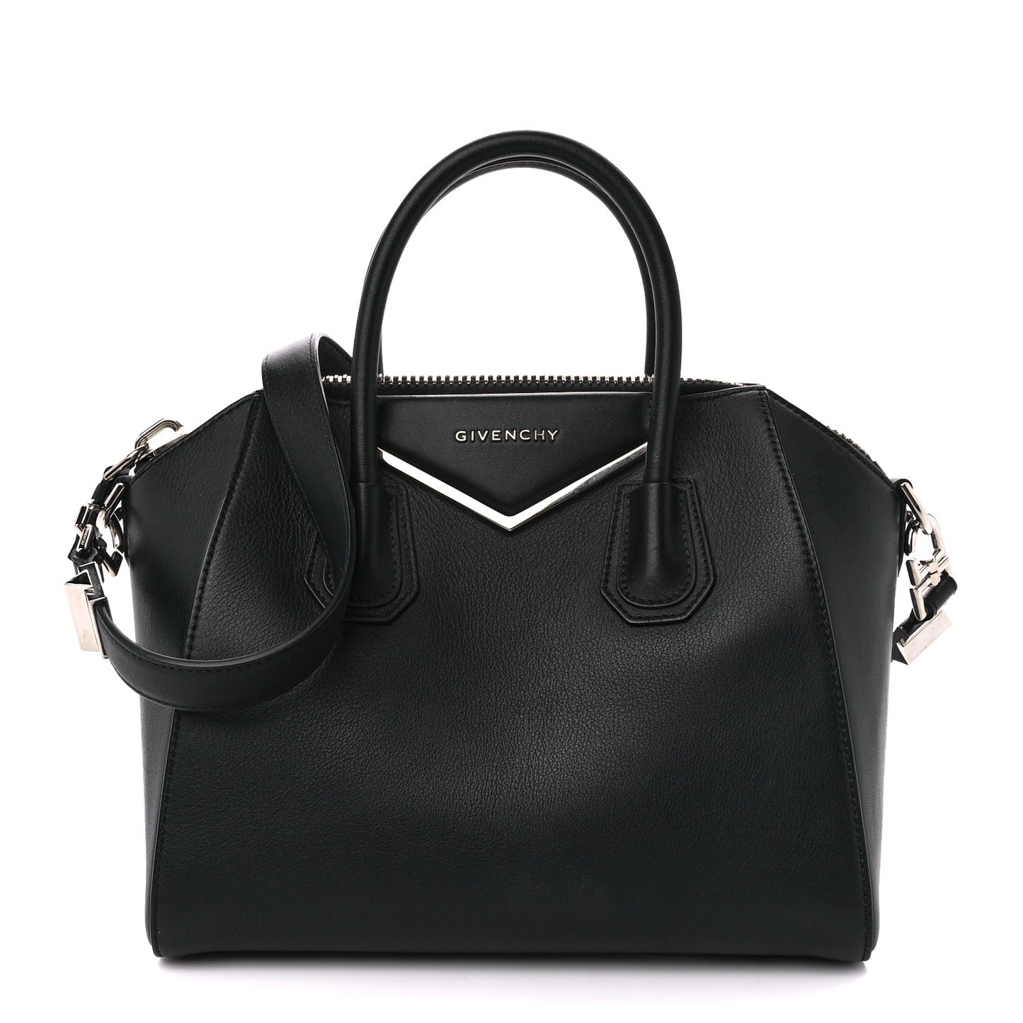 Calfskin Small Metal Antigona Black