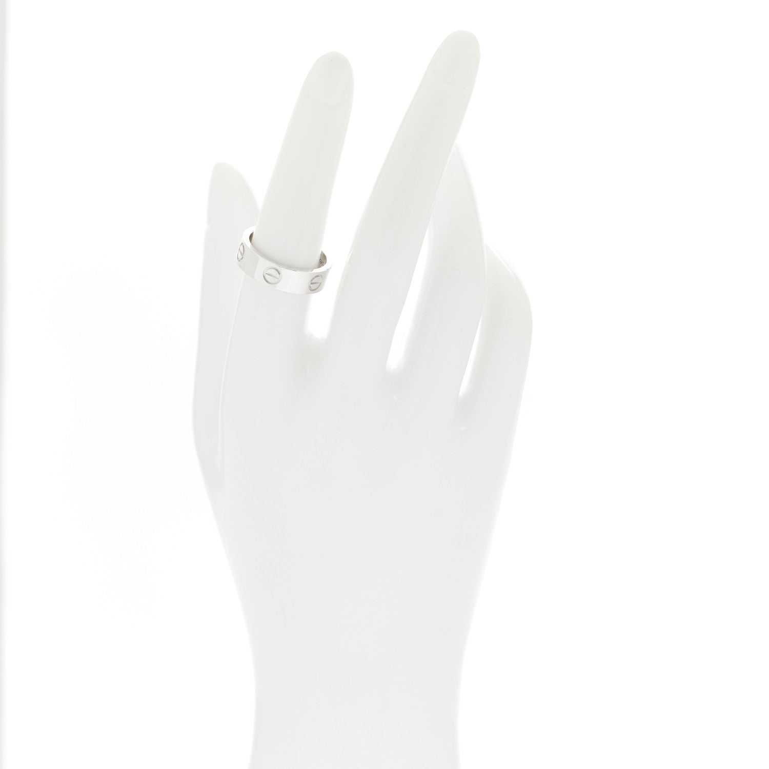 Cartier 18K White Gold 5.5mm LOVE Ring 54 6.75 3 of 8