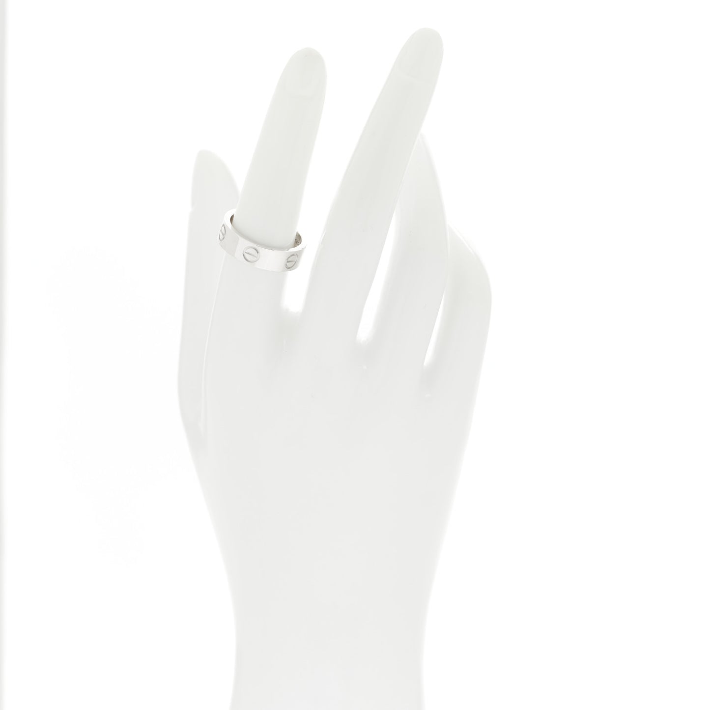 18K White Gold 5.5mm LOVE Ring 54 6.75